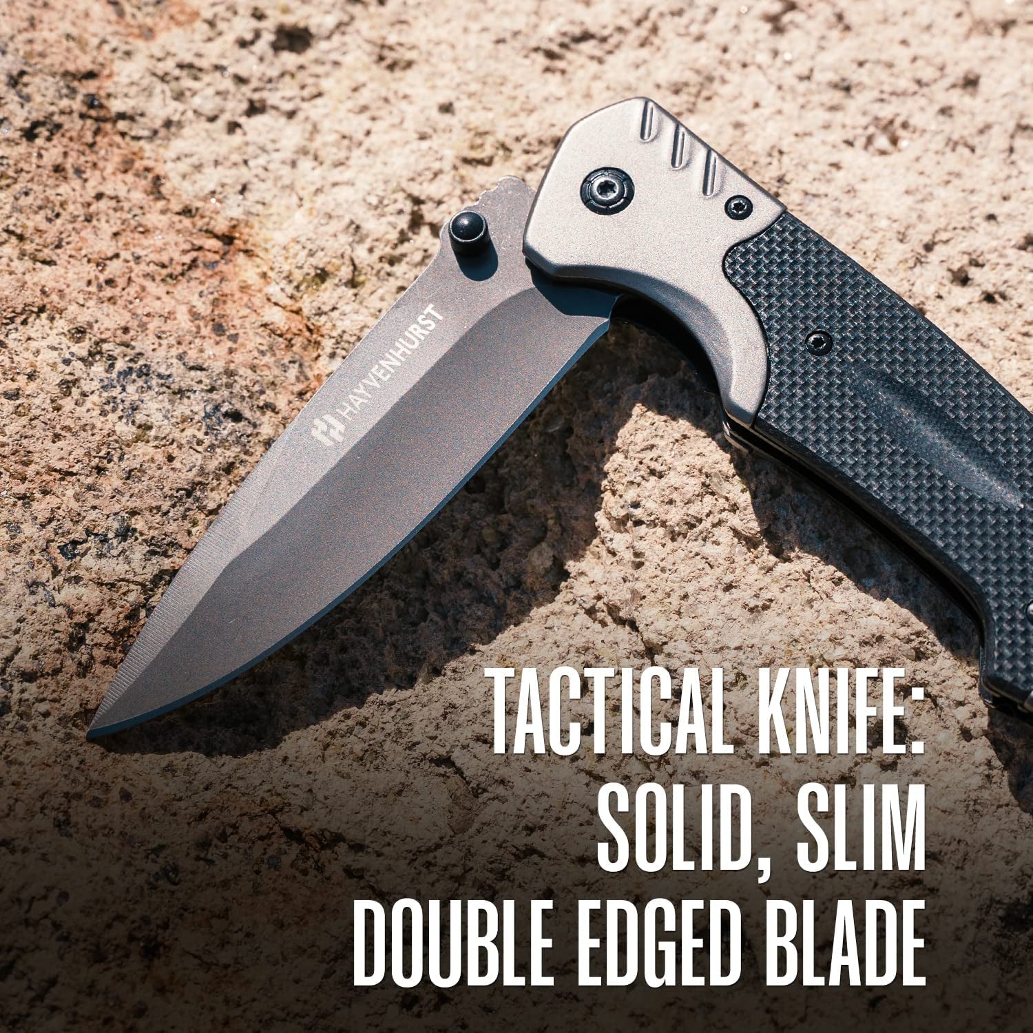 Tactical Knife - Folding Knife - EDC Knife - Pocket Knife for Men with Pointed Stainless Steel Blade and Aluminium Handle - Everyday Carry Knife with Pocketclip, Bottle Opener