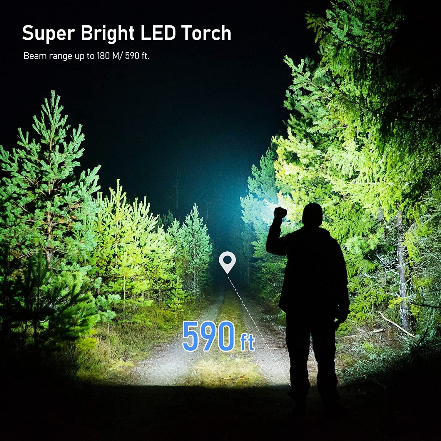 Flashlights Rechargeable, 2000L High Lumens Tactical Flashlight,Super Bright Small LED Flash Light-Zoomable,Adjustable Brightness,Long Lasting for Camping,Outdoors,Christmas Gifts Men&Women