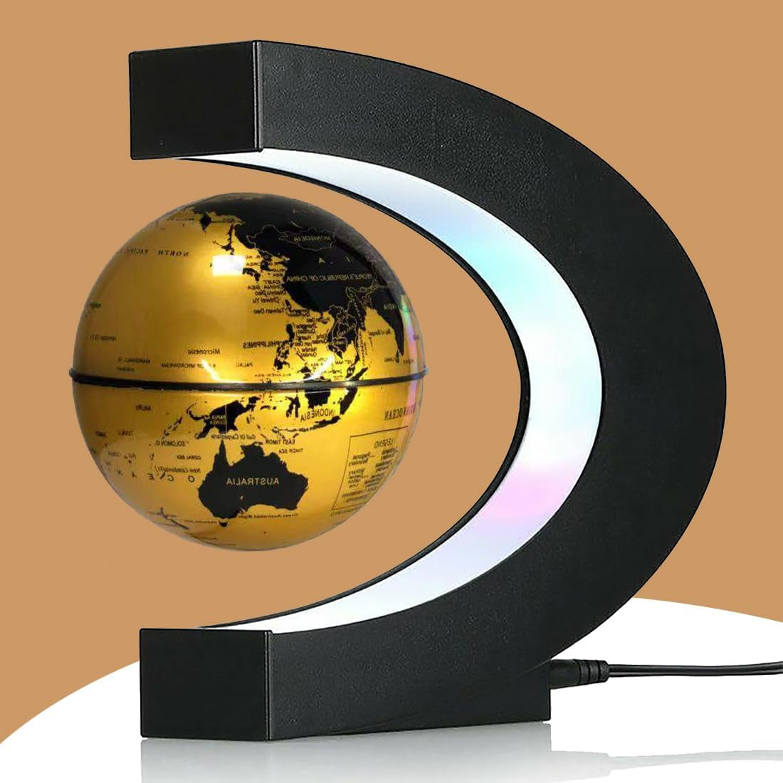 Magnetic Levitation Globe with LED Light, Cool Gadgets Floating Lamp Globe Decor, Cool Gifts for Men/Father/Husband/Boyfriend/Kids/Boss, Great Technology Graduation Gifts Valentine'S Day Gift