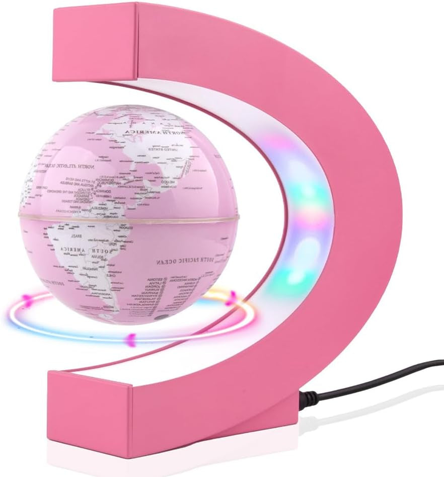 Magnetic Levitation Globe with LED Light, Cool Gadgets Floating Lamp Globe Decor, Cool Gifts for Men/Father/Husband/Boyfriend/Kids/Boss, Great Technology Graduation Gifts Valentine'S Day Gift