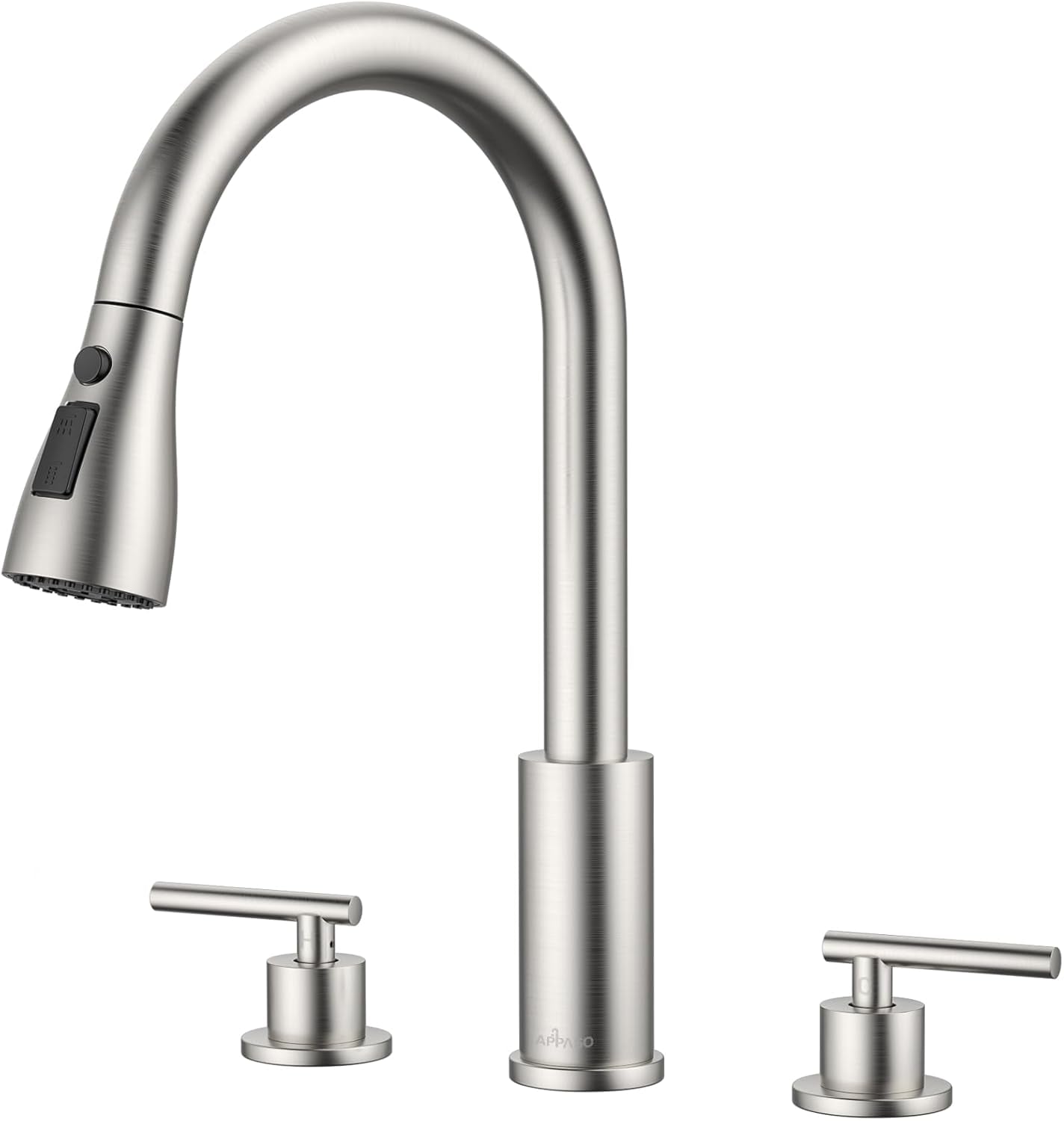 Pull down Kitchen Faucet with Sprayer Oil Rubbed Bronze, Single Handle One Hole High Arc Pull Out Spray Head Kitchen Sink Faucet with Deck Plate