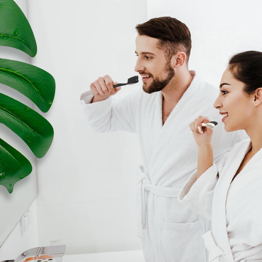 Large Long Head Toothbrush, 4-Pack, Upgraded Hard & Firm Charcoal Bristles, Whitening Teeth, Removing Plaque, Brace, Cigarette, Coffee and Other Stains, Suitable for Daily Oral Care.