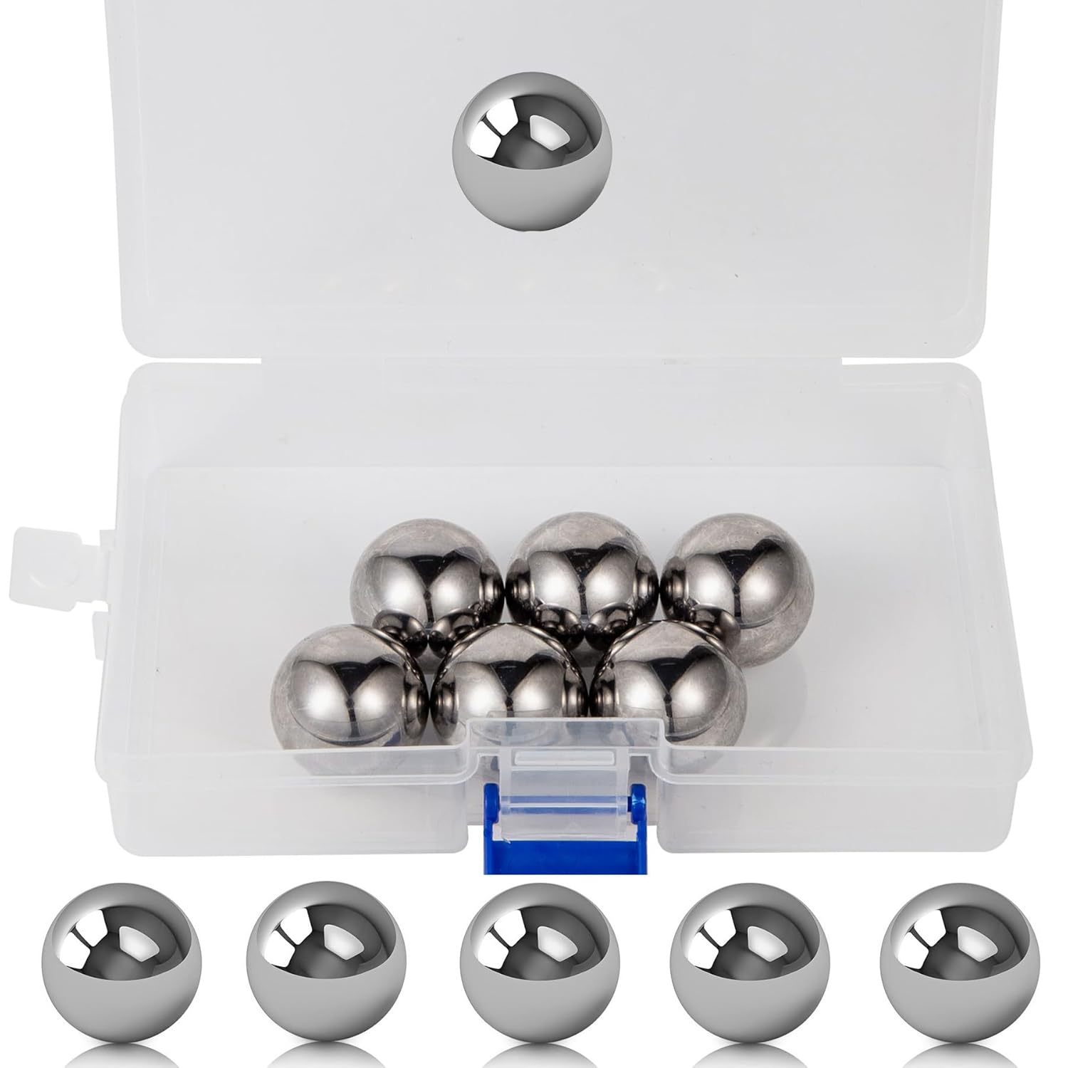 600 Piece 6 Sizes Assorted Loose Bicycle Bearing Balls 1/4" 7/32" 3/16" 5/32" 1/8" and 3/32"