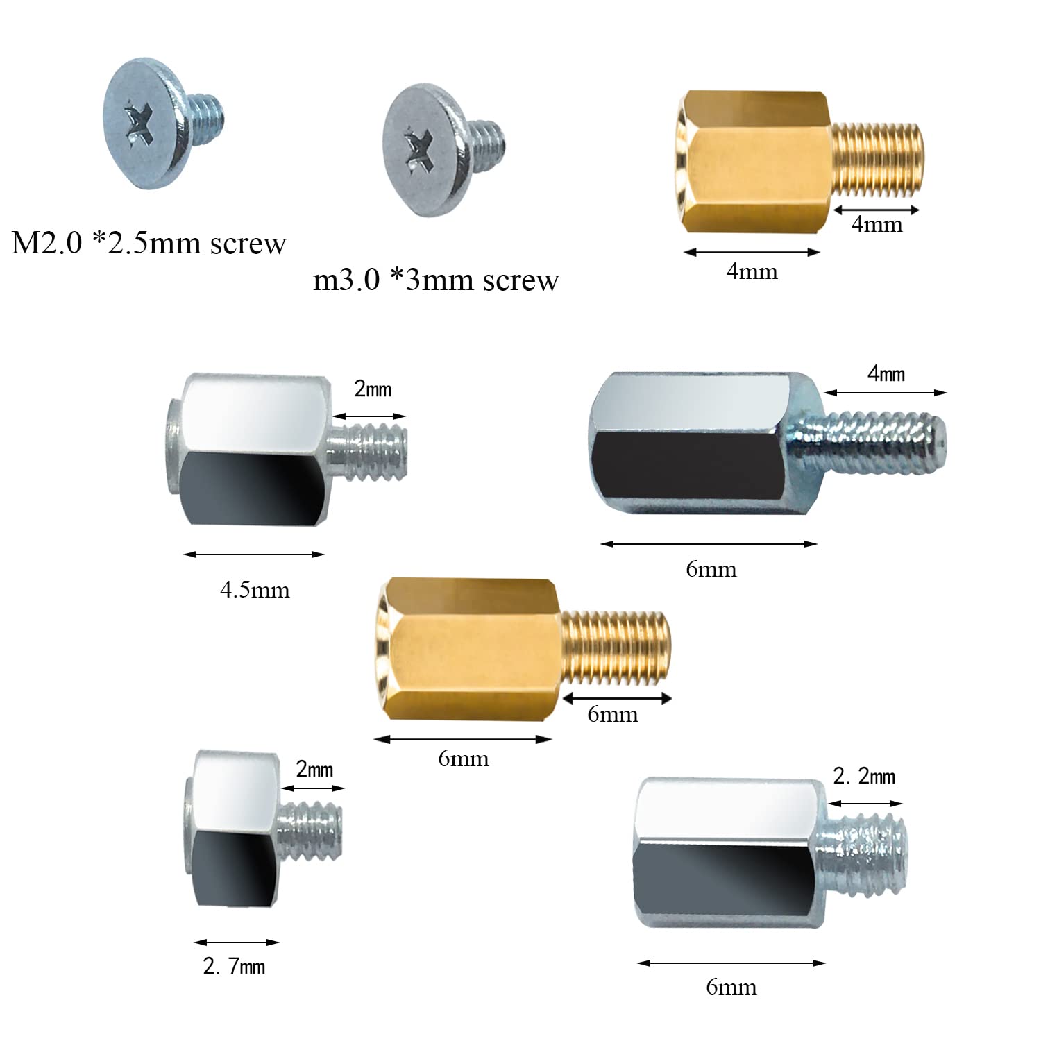 Nvme M.2 Mounting Screws Kit for Asus Gigabyte Asrock Msi PS5 Motherboards(36Pcs)