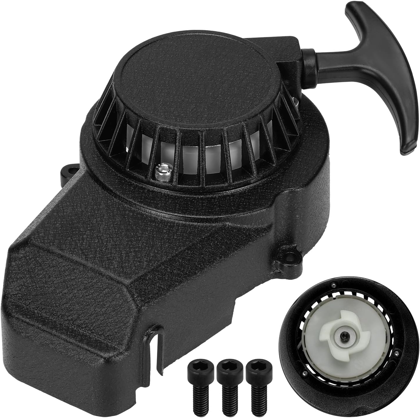 Alloy Recoil Pull Starter Compatible with SYX Moto 50Cc Dirt Bike 47Cc 49Cc 2 Stroke SSR SX50 Apollo Coolster QG-50 Xpro Holeshot Hawk DRX Mini Kids Pit Pocket ATV Quad 4 Wheeler Parts