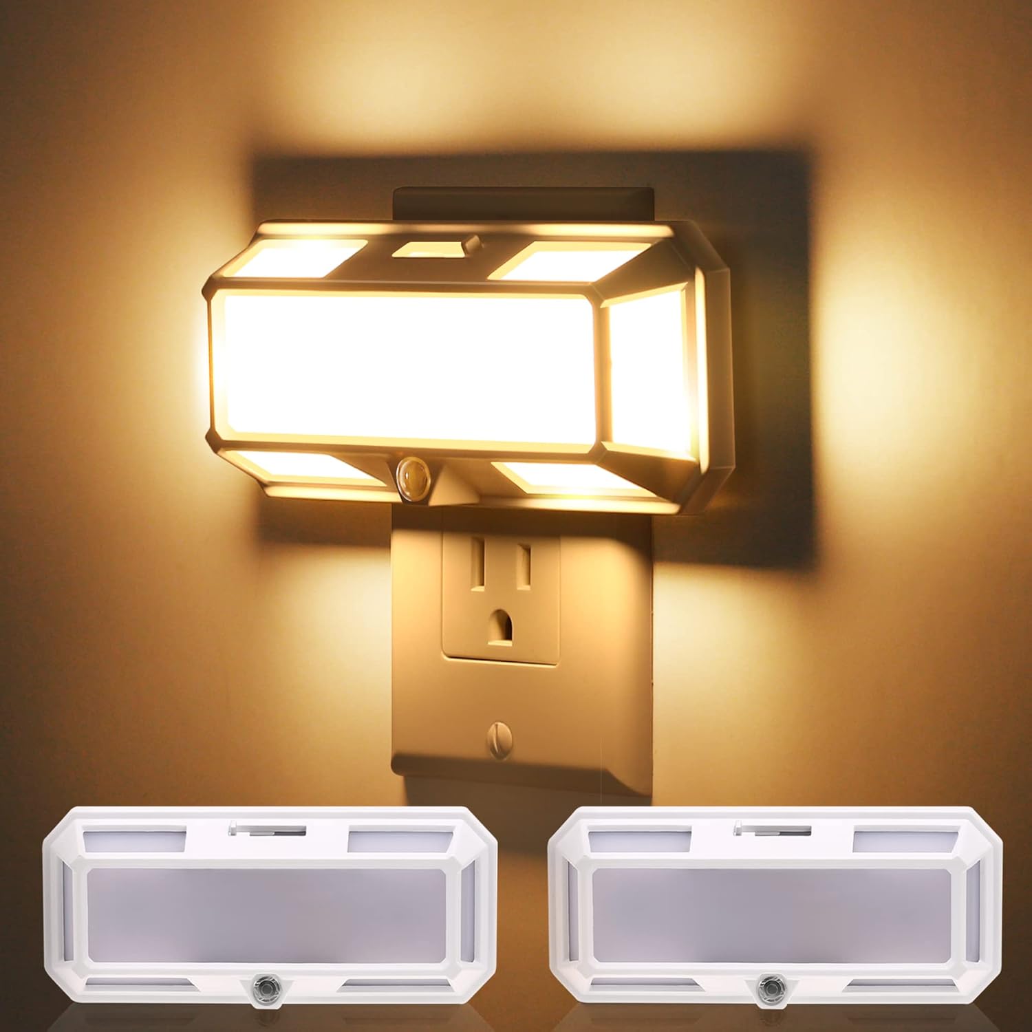 Bright Night Light, Night Lights Plug into Wall, 0-250LM LED Night Light, Dusk to Dawn Sensor, 2W Dimmable Nightlight, Soft White 3000K for Bathroom, Hallway, Bedroom, Adults, Stairway