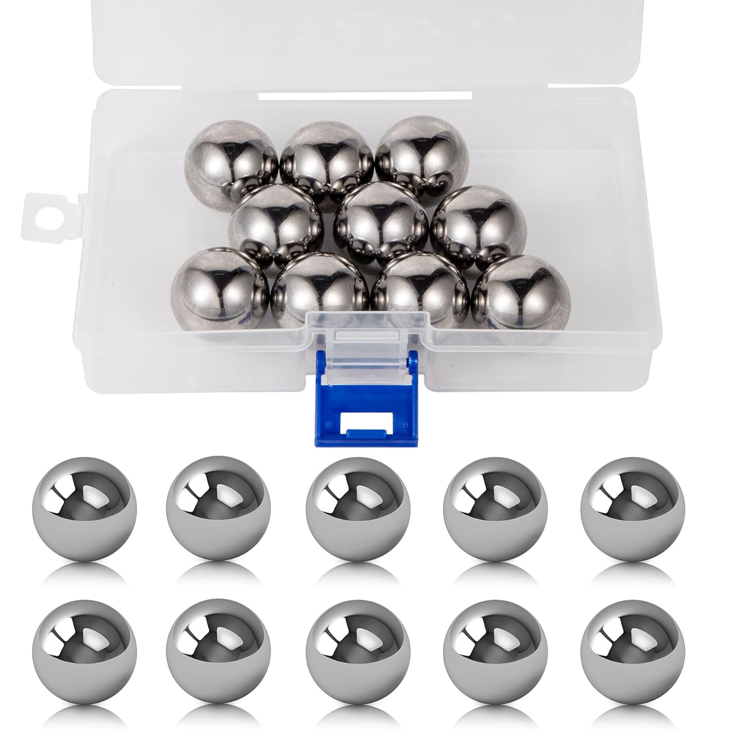 600 Piece 6 Sizes Assorted Loose Bicycle Bearing Balls 1/4" 7/32" 3/16" 5/32" 1/8" and 3/32"