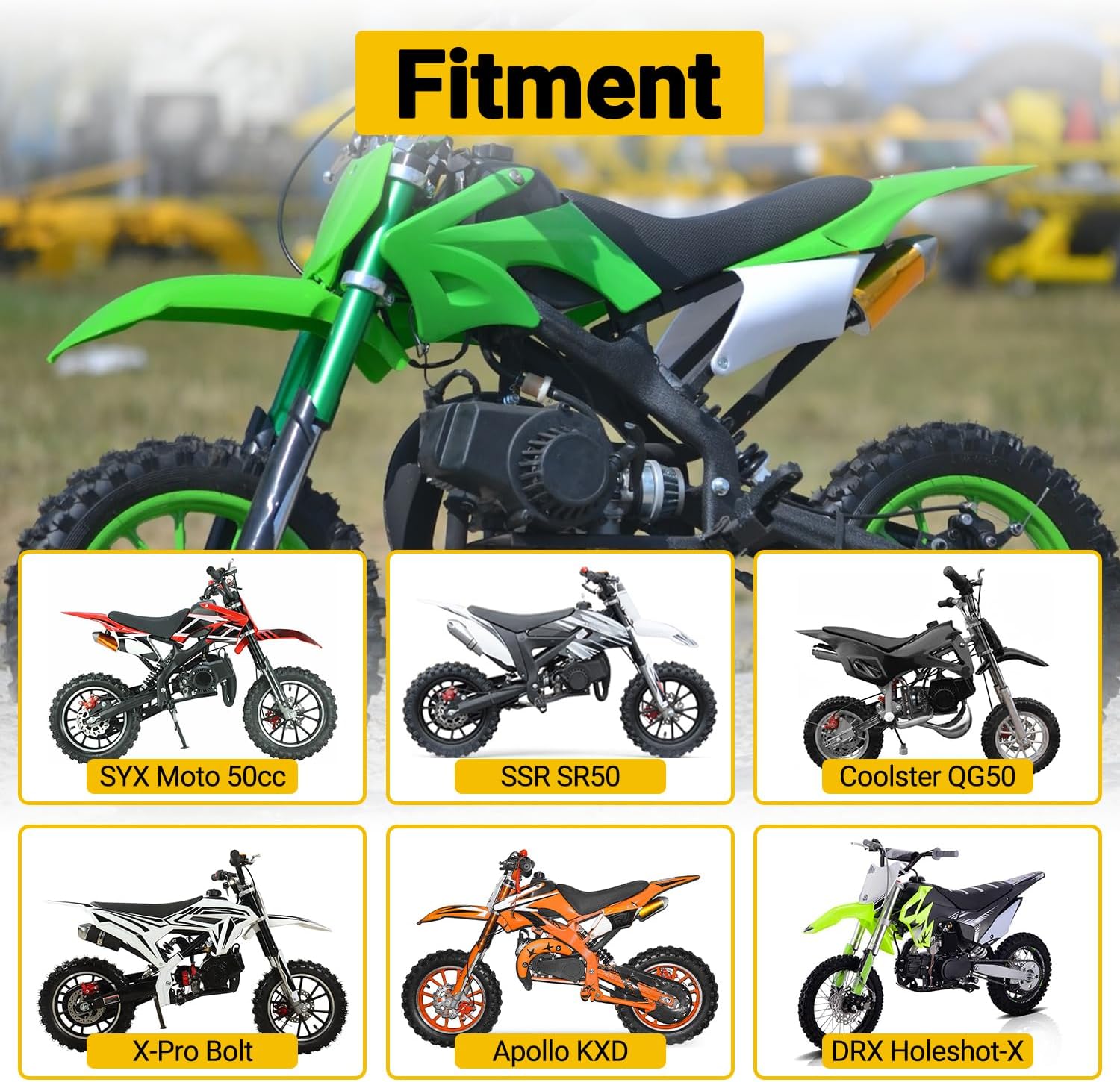 Alloy Recoil Pull Starter Compatible with SYX Moto 50Cc Dirt Bike 47Cc 49Cc 2 Stroke SSR SX50 Apollo Coolster QG-50 Xpro Holeshot Hawk DRX Mini Kids Pit Pocket ATV Quad 4 Wheeler Parts