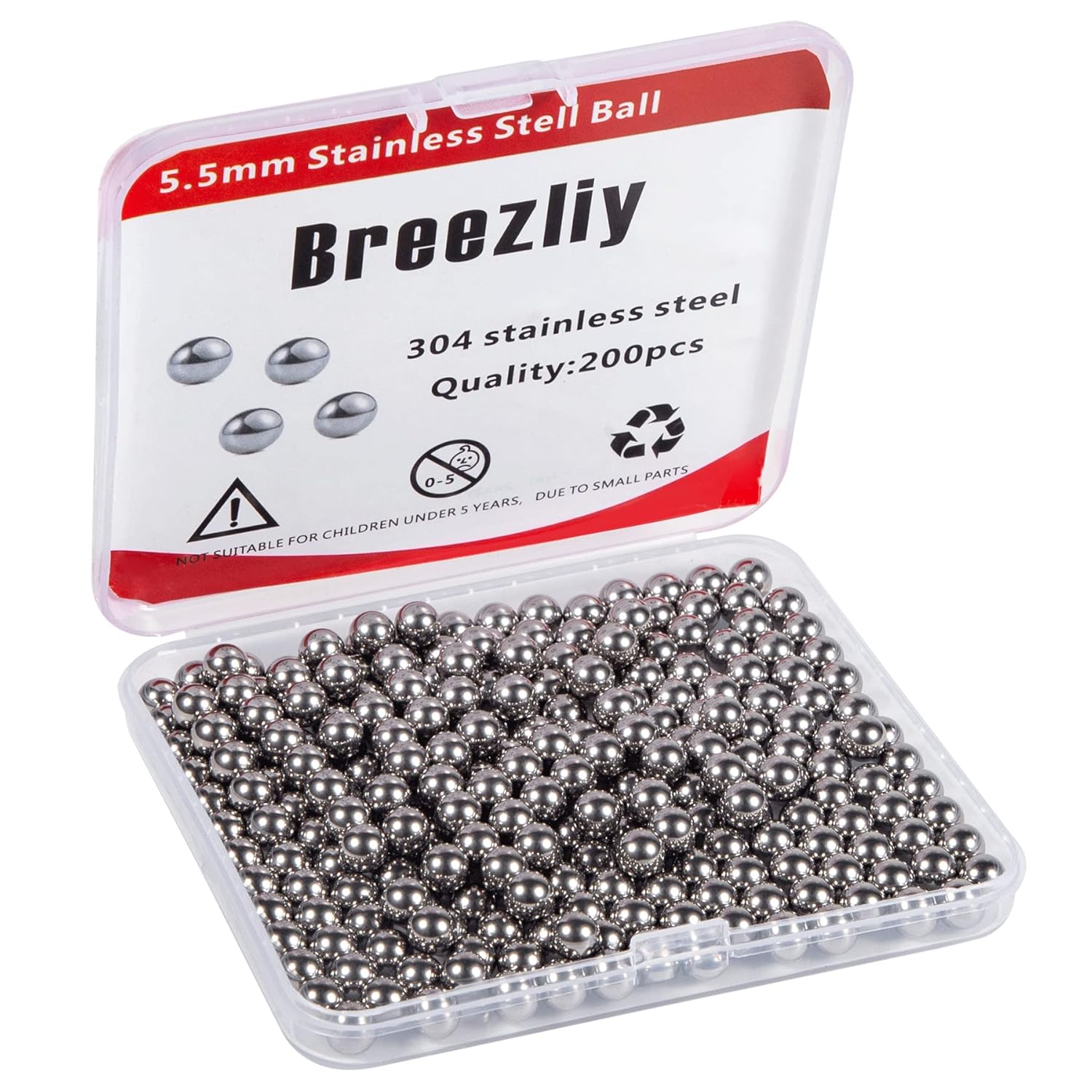 600 Piece 6 Sizes Assorted Loose Bicycle Bearing Balls 1/4" 7/32" 3/16" 5/32" 1/8" and 3/32"