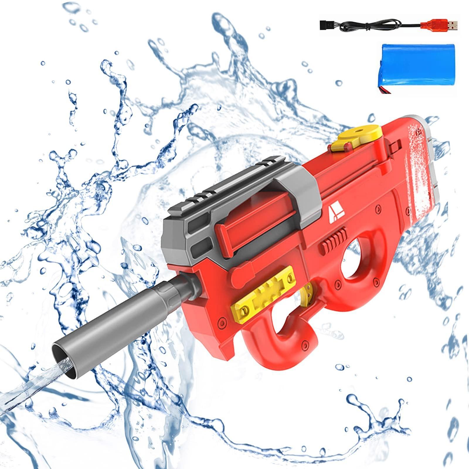 New P90 Electric Water Gun High-Tech Kids Toys Outdoor Beach Pool Large Capacity Summer Gel Blasting Water Gun For Adults