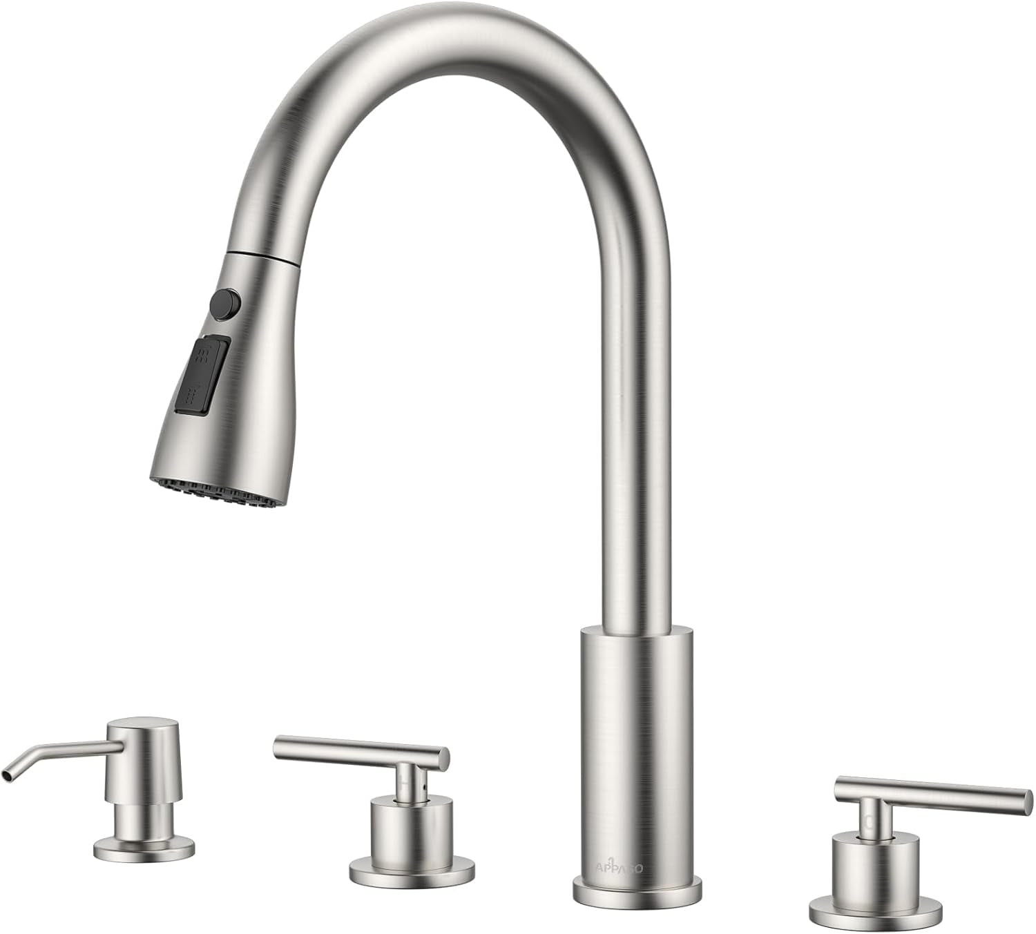 Pull down Kitchen Faucet with Sprayer Oil Rubbed Bronze, Single Handle One Hole High Arc Pull Out Spray Head Kitchen Sink Faucet with Deck Plate