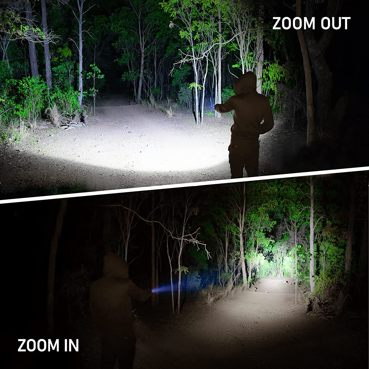Flashlights Rechargeable, 2000L High Lumens Tactical Flashlight,Super Bright Small LED Flash Light-Zoomable,Adjustable Brightness,Long Lasting for Camping,Outdoors,Christmas Gifts Men&Women