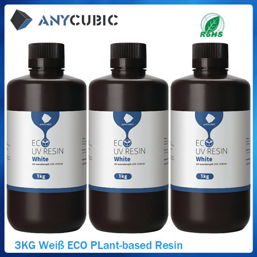 3D Printer Resin with Low Odor and Safety, 405Nm UV Eco Plant-Based Rapid Resin with High Precision and Quick Curing for LCD 3D Printing,500G Grey