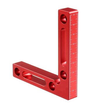 Drillpro Upgrade Aluminium Alloy 90 Degree 120x120mm Precision Clamping Square Woodworking L-Shaped Auxiliary Fixture Machinist Square Positioning Right Angle Clamping Measure