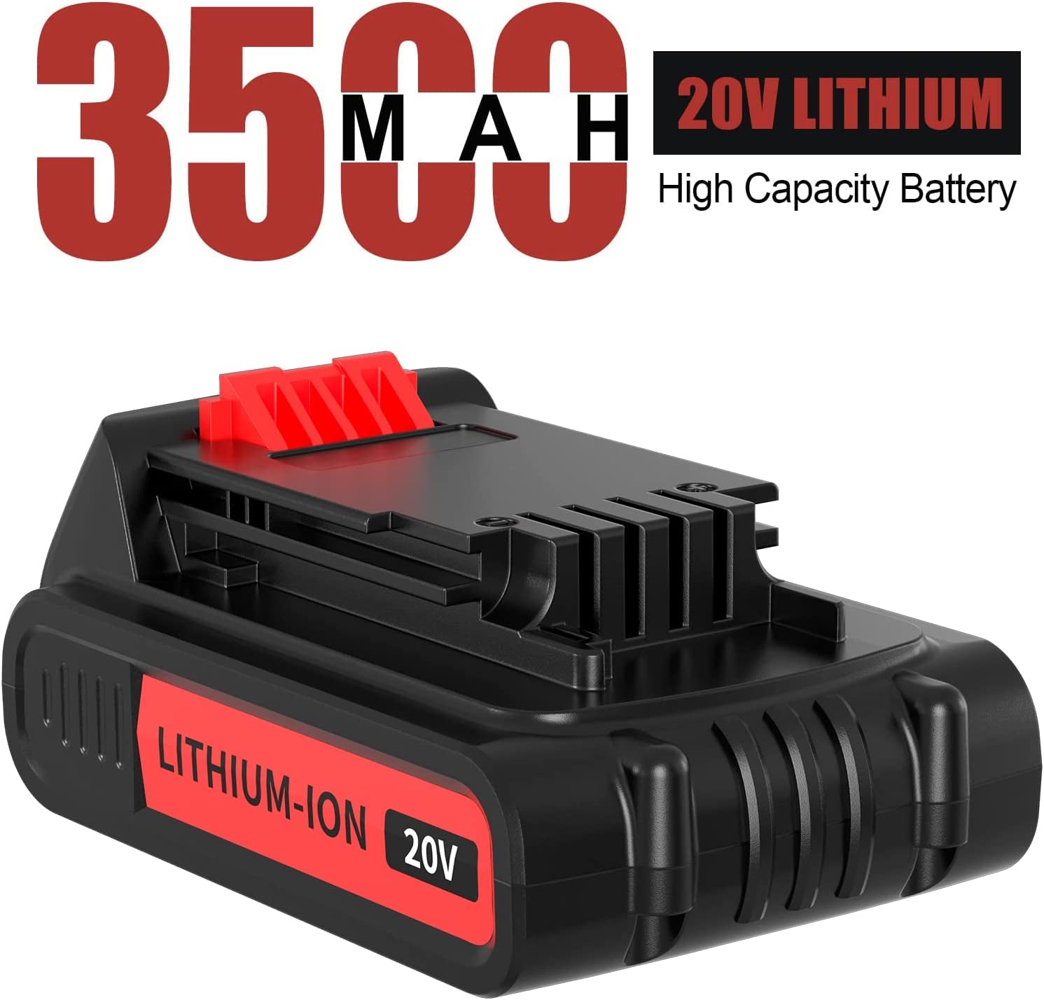 2Pack 20 Volt 3500Ah Replacement for Black and Decker 20V Battery Lithium MAX LBXR20 LB20 LBX20