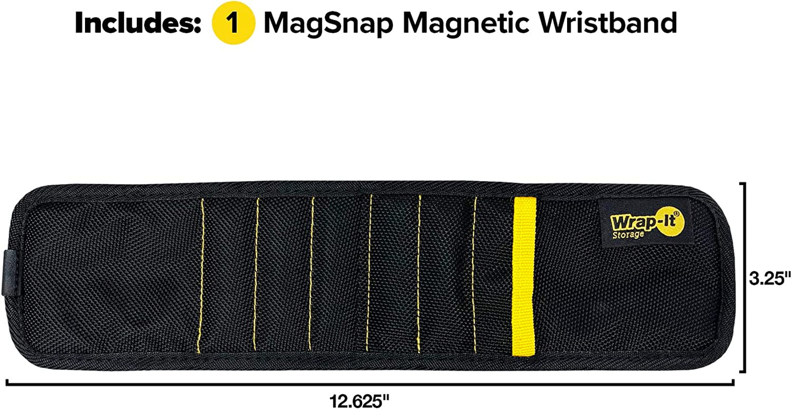 Magsnap Magnetic Wristband by  - Wrist Magnet Tool and Screw Holder - Tool Gifts for Men and Women Who Are Handy
