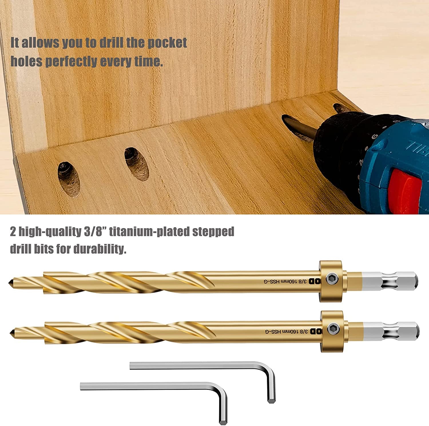 Pocket Hole Jig Kit, Professional and Upgraded Metal Pocket Screw Jig with Removable Vacuum Adapter.