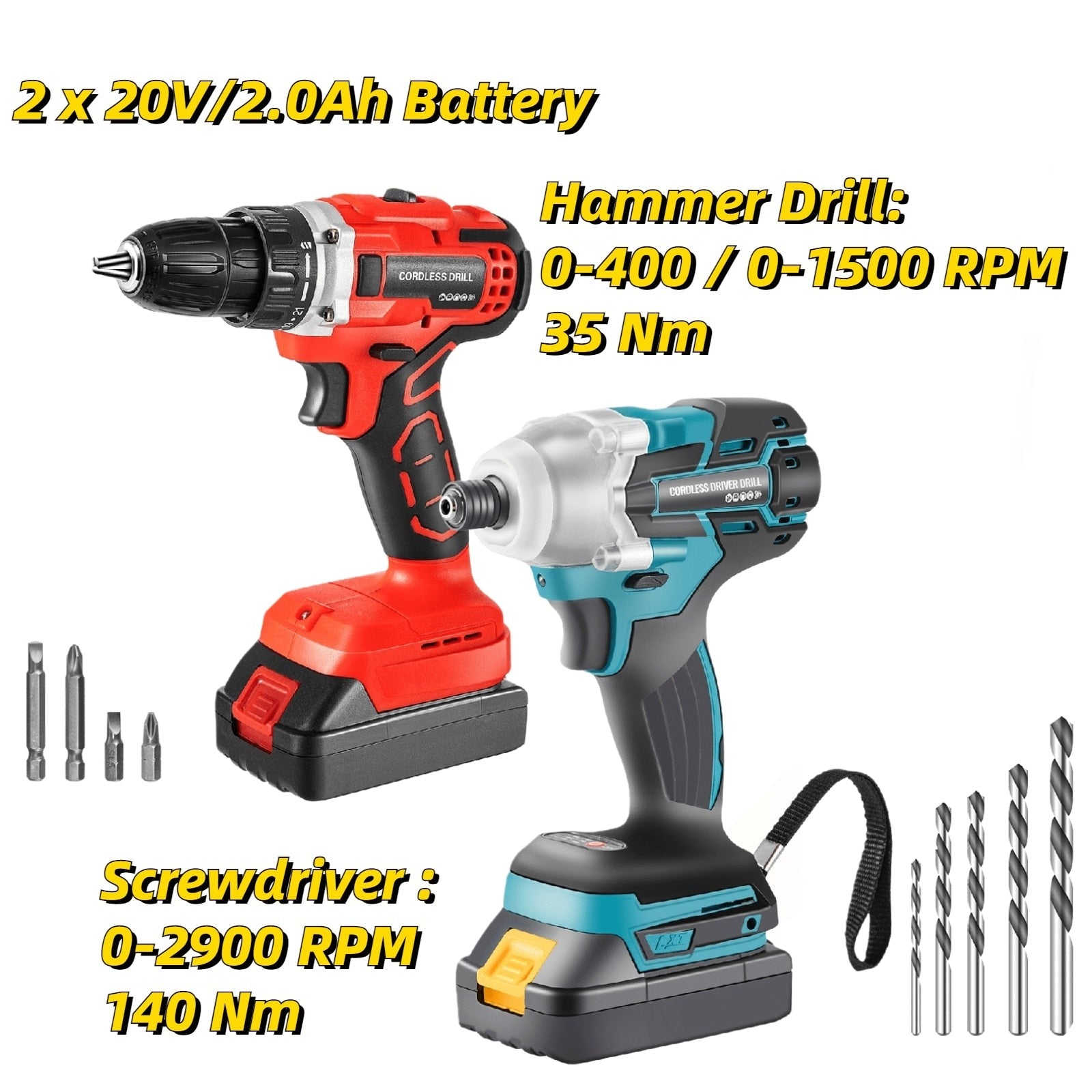 Cordless Electric Hammer Drill