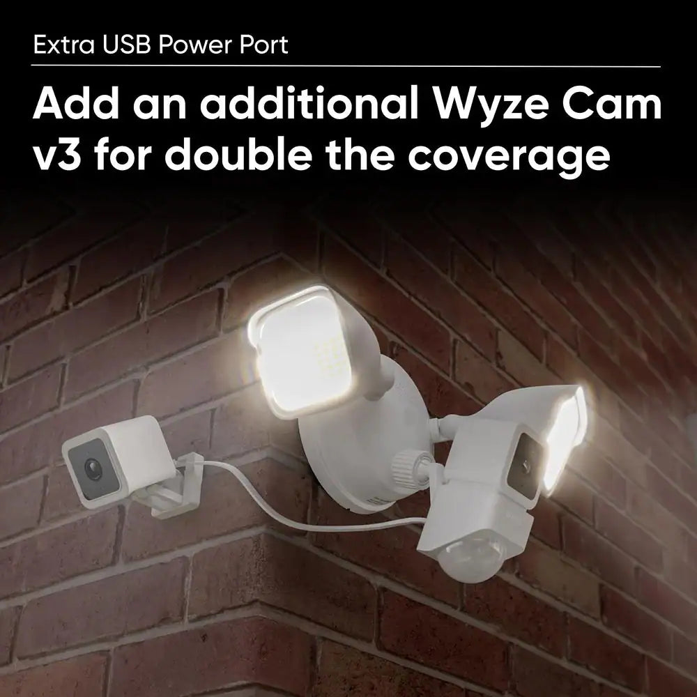 Wired Outdoor Wi-Fi Floodlight Home Security Camera
