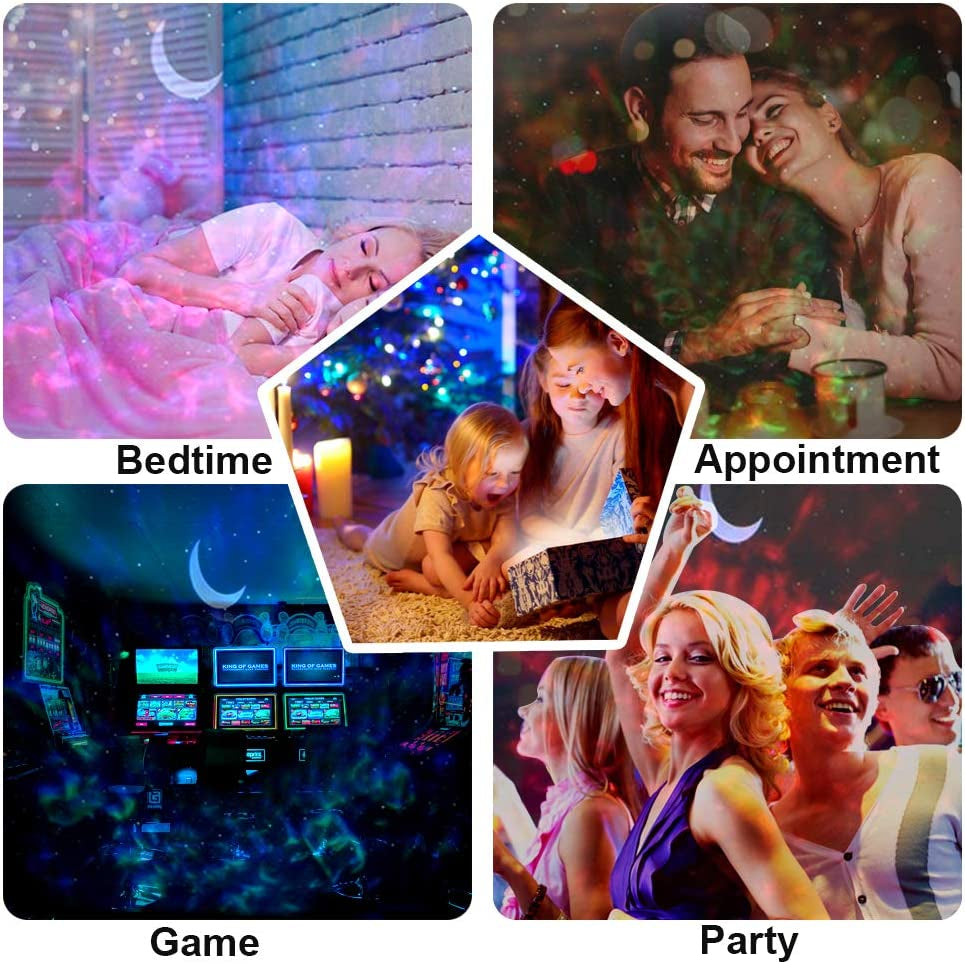 Star Projector,  4 in 1 Galaxy Projector with Bluetooth Speaker&Timer, Remote&Voice Control, 18 Lighting Effects, Unique Sky Star Projector Night Light, Galaxy Light Projector for Kids Adults