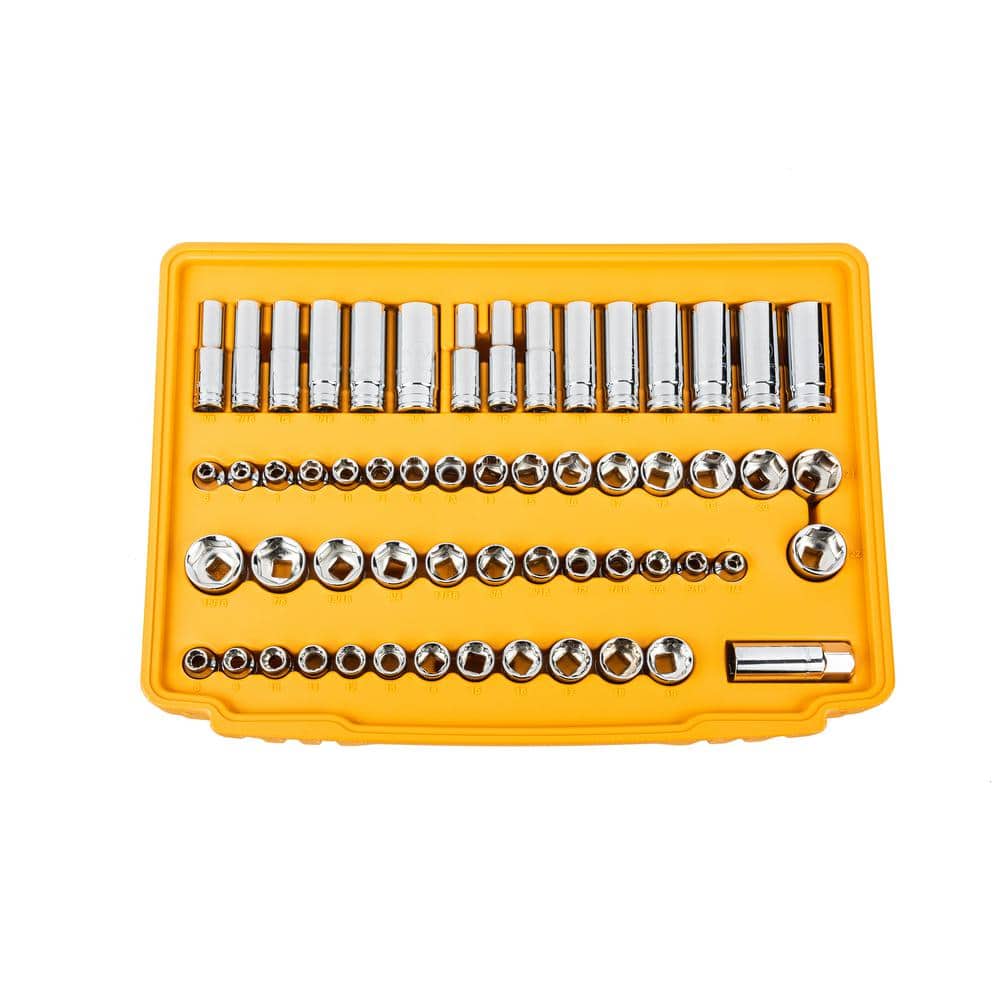 1/4 In. and 3/8 In. Drive 90-Tooth Standard and Deep Sae/Metric Mechanics Tool Set in 3-Drawer Storage Box (232-Piece)